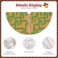 thumbnail image 3 of Rateoe Cactus 2 Pattern Christmas Tree Skirt with Ties , Christmas Tree Decorations, Farmhouse Christmas Decor Xmas Holiday Decorations-36", 3 of 6