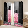 thumbnail image 2 of Erosebridal Petal Shower Gel Curtains and Drapes (42Wx90L),Bling Showerhead 30%-50% Black Out Curtains,Pink Flower Curtains Pack of 2 (42Wx90L),Floral Bedroom Decorative, 2 of 6