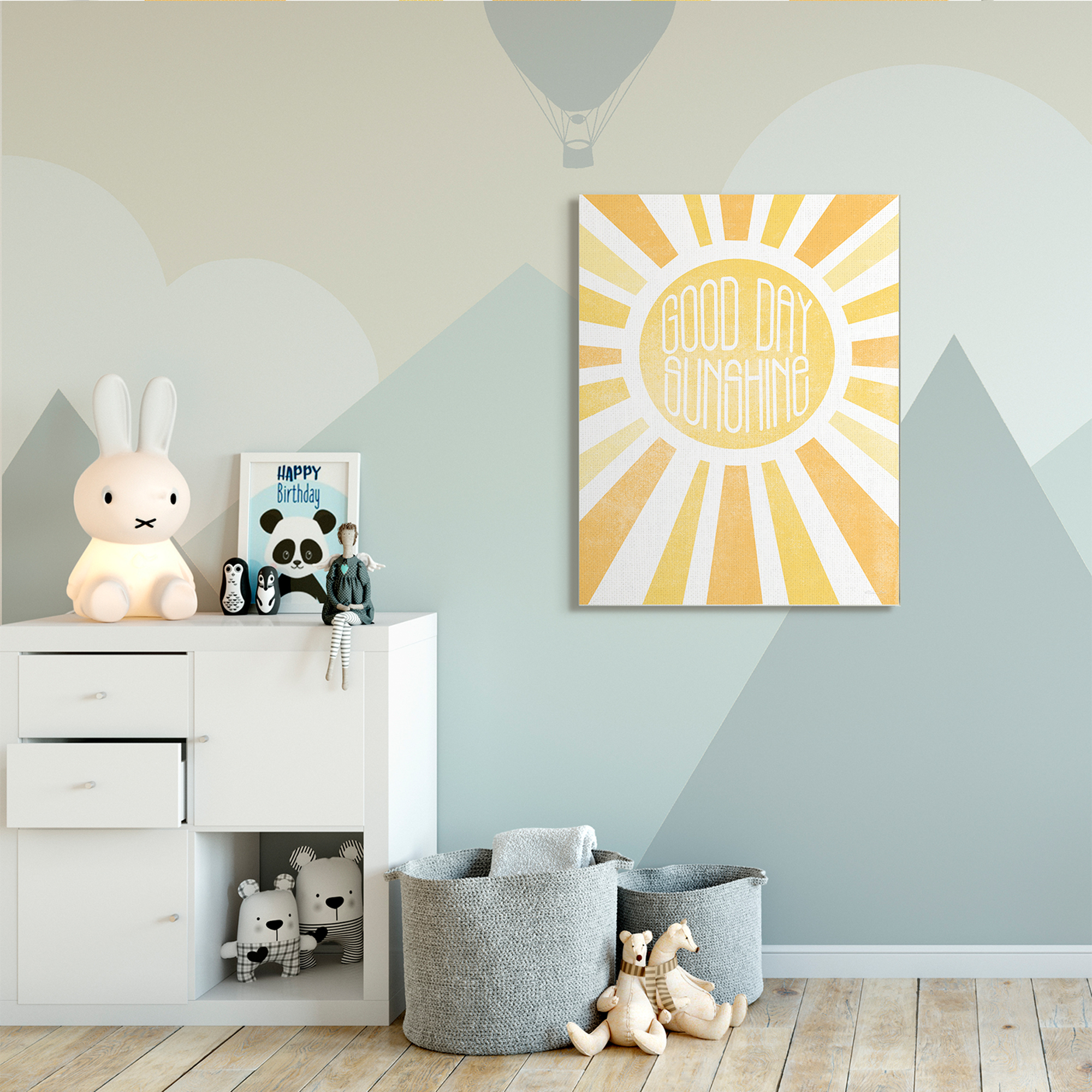 Stupell Industries Good Day Sunshine Greeting Bright Yellow Rays ,36 x 48,Designed by Susan Ball