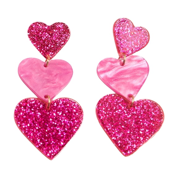 DESIGNICE Valentine's Day Heart Earrings for Women Cute Drop Dangle Earrings