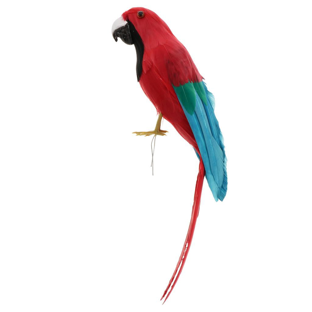 30cm Fake Artificial Feathered Bird Realistic Parrot Garden Home Decor #8 