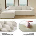 thumbnail image 7 of GAKMCIL 104" 4 Seater Cloud Sectional Couch with L-Shape Left Facing Chaise, Comfy Modular Plush Corduroy Sofa, Upholstered Deep Seat Sofa for Living Room Bedroom (No Assembly Required) (White), 7 of 7