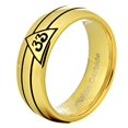 thumbnail image 2 of 8mm Width 33rd Degree Masonic Band Rings | Degree Rings | Tungsten Carbide Rings -Free Engraving Inside (Gold Dome, 6), 2 of 2