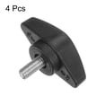thumbnail image 3 of Uxcell 4 Packs M5 x 10mm Male Thread Tee Wing Knobs Thumb Screw Clamping Knobs Grip Black, 3 of 5