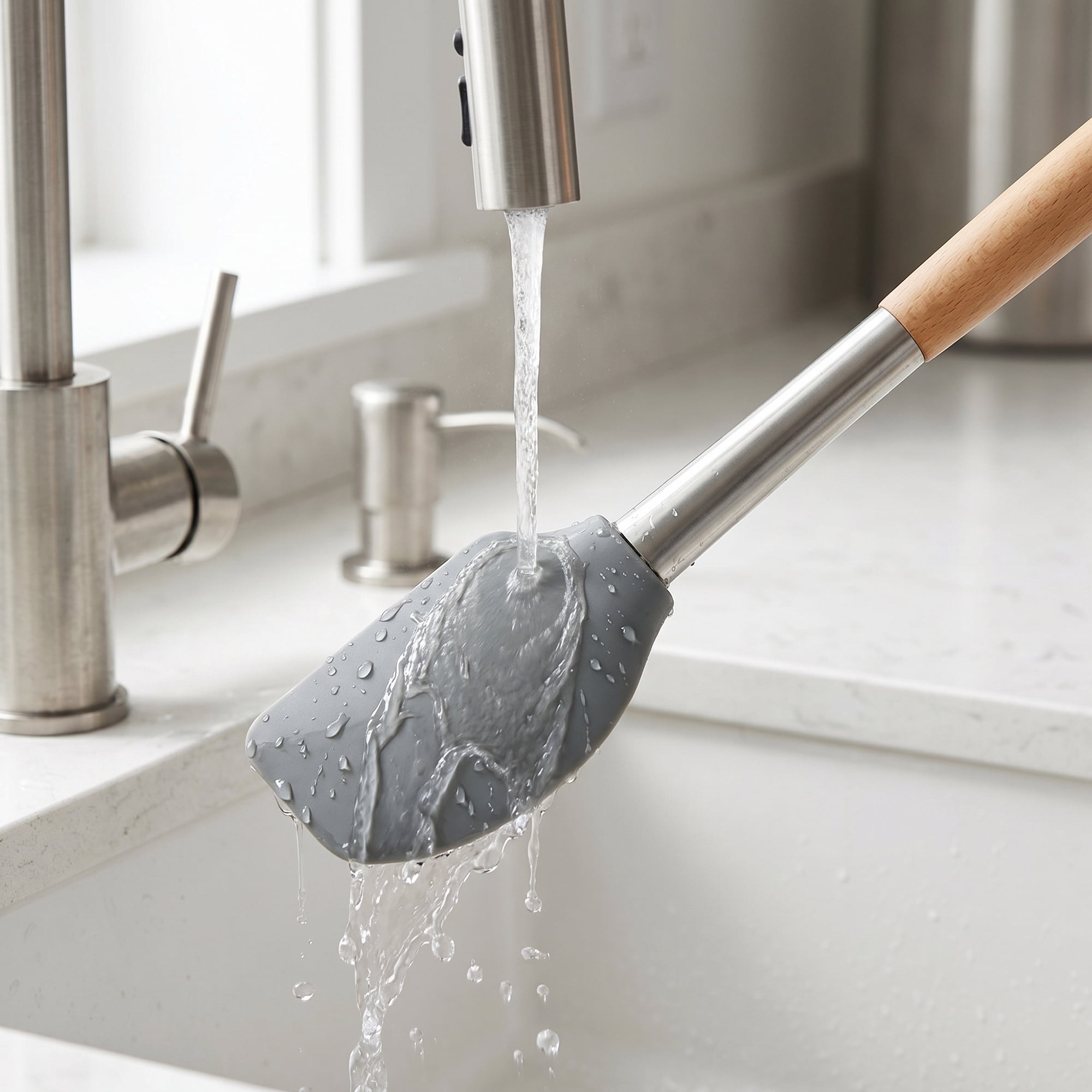 Unique Bargains Kitchen Utensil, Heat-Resistant Spatula for Flipping Gray 13.2x2.2 in