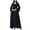 Black, variant on BangWanChi Black Dresses for Women Women Versatile Comfort Temperament Solid Color Long Sleeved Round Neck Dress