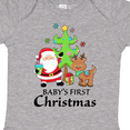 thumbnail image 4 of Inktastic Baby's 1st Christmas with Santa Reindeer and Tree Boys or Girls Baby Bodysuit, 4 of 5