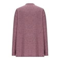 thumbnail image 6 of Fanxing Women's Chic Knitted Cardigan Casual Open Front V Neck Oversized Sweater Shrug Fall Jacket with Pocket Pink M, 6 of 7