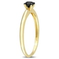 thumbnail image 5 of 1/4 Carat T.W. Black Diamond 14kt Yellow Gold Black Rhodium Plated Solitaire Engagement Ring, 5 of 7