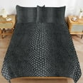 thumbnail image 6 of 3 Pcs Soft Bedding Set, Includes 1 Duvet Cover with Zipper And 2 Pillow Shams,Crocodile Silver Twin(86"x70"), 6 of 8