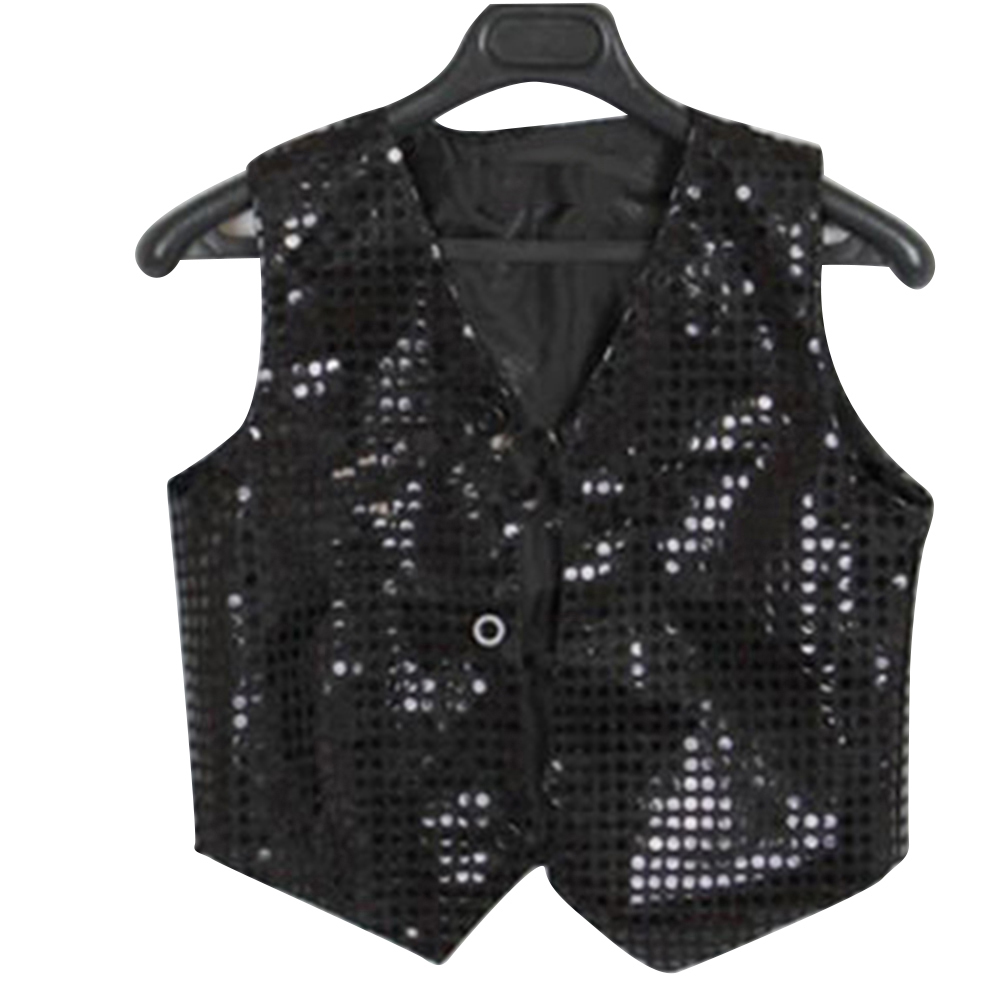 Girls black waistcoat Clearance