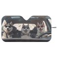 thumbnail image 2 of Jeiento Funny Husky Car Windshield Sun Shade Automotive Accessories Auto Vehicle Shield Reflector Blocking Screen Cover Easy to Install Folding Car Sun Shade for Front Window, 2 of 7