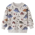 thumbnail image 3 of Ugoldhm Toddler Boys Sweatshirts Crewneck Long Sleeve Dinosaur Printed Tops Fall Fashion Shirts, 3 of 8