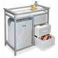 thumbnail image 3 of Folding Hamper & 3 Basket Set - Gray Chevron, 3 of 3