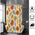 thumbnail image 4 of Bath Shower Curtain Liners 66"x72", Vintage Autumn LeavesPolyester Waterproof with 12 Curtain Hooks Bathroom Accessories Decoration, 4 of 6