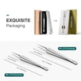 thumbnail image 7 of MR.GREEN Ingrown Hair Tweezers Needle Nose Pointed Tips Tweezers For Eyebrows Splinters Blackhead Removal Acne Clip Extractor (Short), 7 of 7