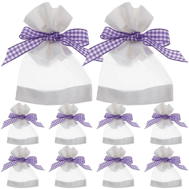 Miangastore 10pcs Empty Sachet Bag Lavender Sachet Bag Refillable Fragrance Sachet Visible Lavender Pouch