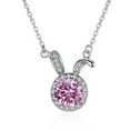 thumbnail image 4 of 1CT Moissanite Pendant Necklaces for Women, Rabbit shaped D Color VVS1 Yellow/Blue/Pink Diamond Necklaces,925 Sterling Silver Jewelry Gifts for Women with Certificate, 4 of 9