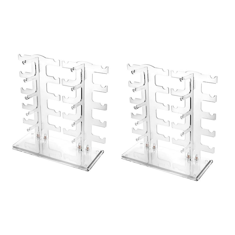  2 Pcs Eyeglasses Display Stand Acrylic Sunglasses Holder Clear  Sunglass Organizer Frame Eyewear Glasses Stand for Glasses Shop Home  Storage, 3 Tiers : Home & Kitchen