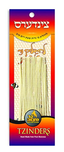 Ner Mitzvah, Beeswax, Thin Candles - Hand Made (20 Pack)
