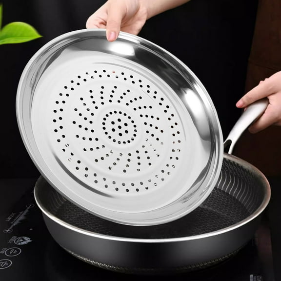 ETHZZLE Stainless Steel Steamer Tray for Home Cooking, and Easy to Use, 1 Piece