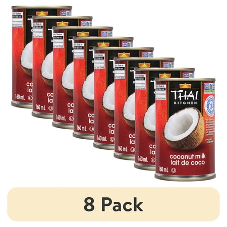 (8 pack) Thai Kitchen Premium Unsweetened Coconut Milk, 5.46 fl oz Can