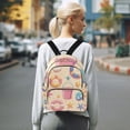 thumbnail image 7 of FORMRS Mini Backpack Purse for Women Travel Daypack Casual Shoulder Bag, Blue Beach Toys Pattern, 7 of 7