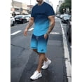 thumbnail image 3 of Ropa de entrenamiento de Bullpadel para hombre, 3D Camiseta con estampado, pantalones cortos, traje de bádminton al aire libre, chándal holgado de verano, 3 of 5