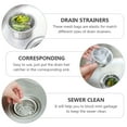 thumbnail image 5 of Masteelf 200 Pcs White Kitchen Sink Strainer Filter Bags for Drain, Disposable Mesh Drain Protector Filters, 5 of 8