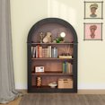 thumbnail image 4 of CQSXDA Black Tall Bookshelf with 4 Shelves, 45.66 Inch Wood Open Display Design for Living Room, 4 of 12