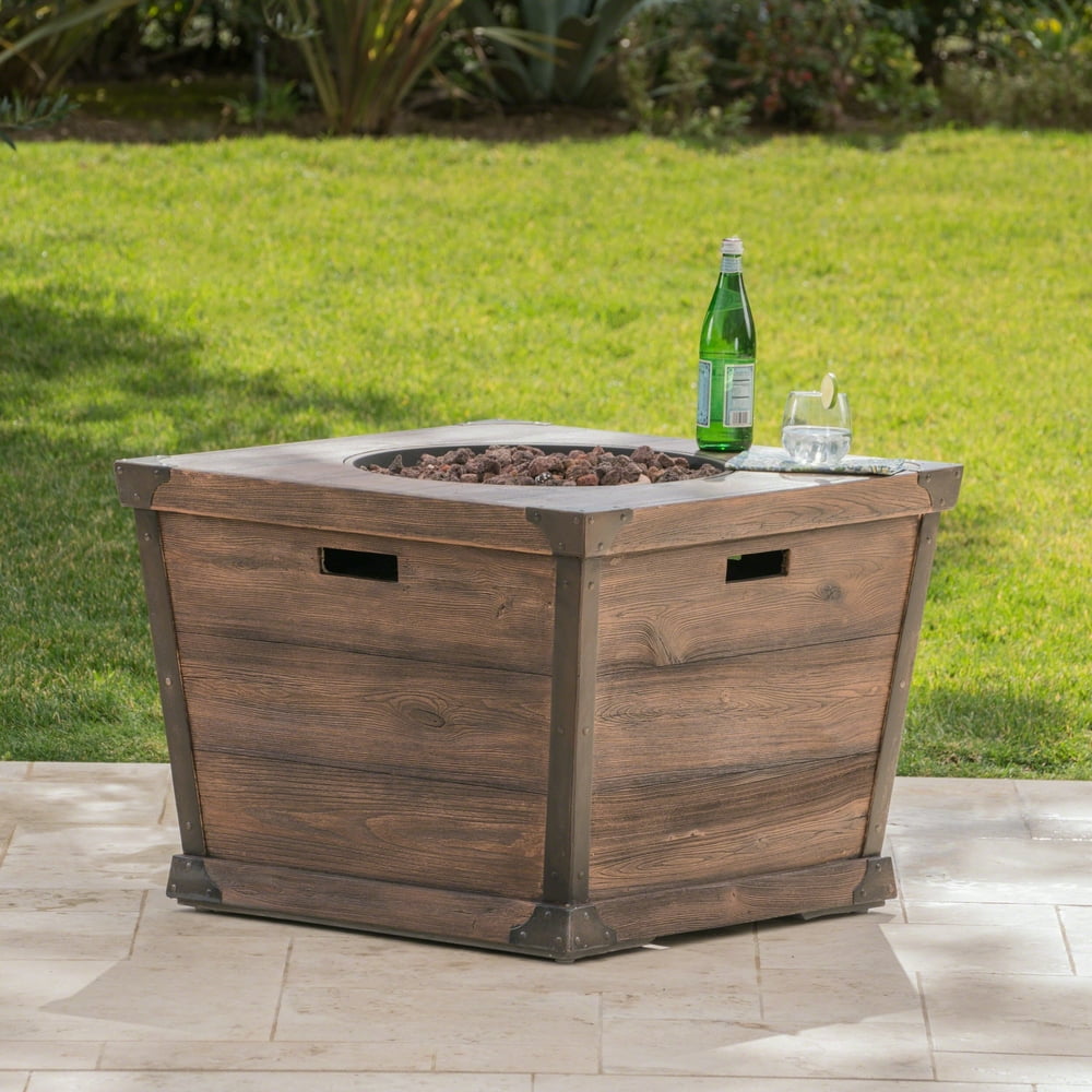 Christopher Knight Home Delaney Outdoor 32inch Propane Square Fire Pit