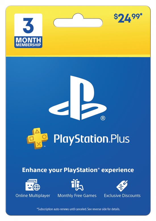 Slibende fort Mars PlayStation Plus 3 Month Subscription - Walmart.com