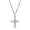 Crystal Clear, variant on Pewter Crystal Cross Twisted Pendant Necklace 20