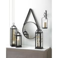 thumbnail image 4 of 17" Gray Solid Contemporary Medium Lean Slate Candle Lantern, 4 of 4
