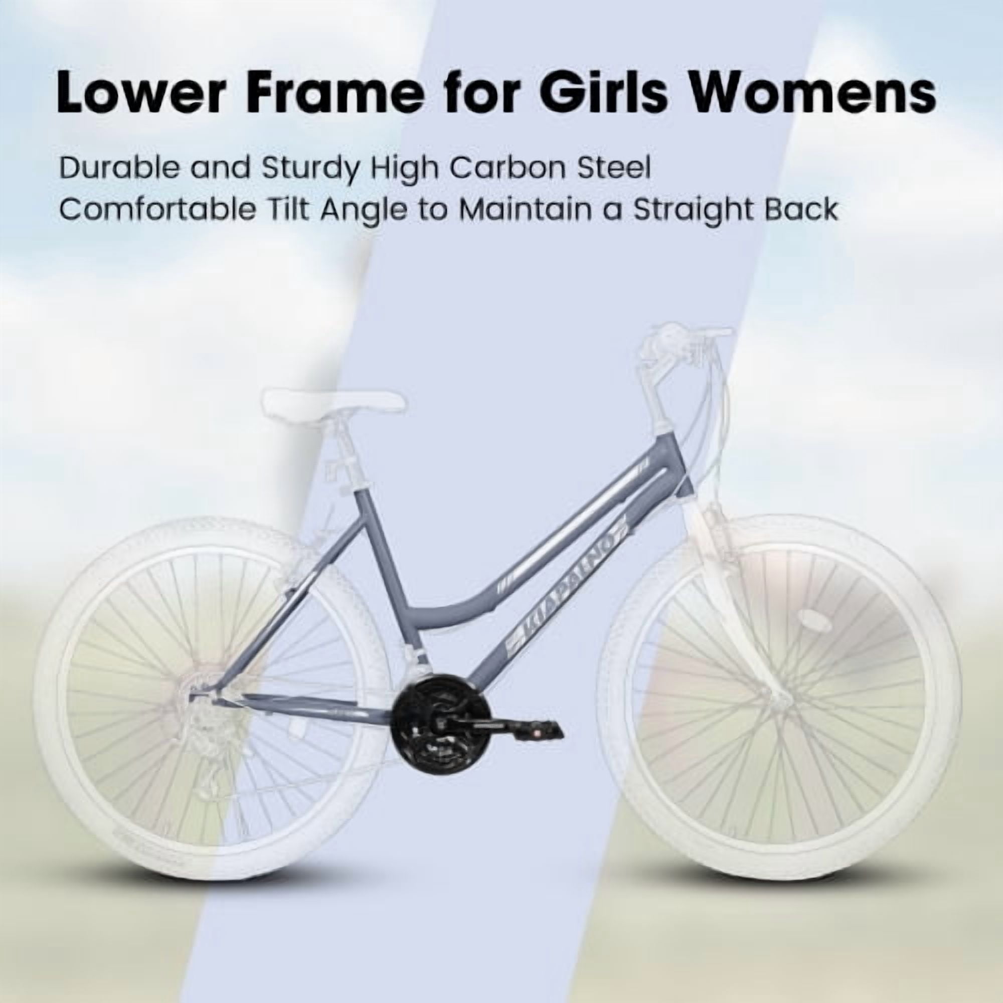 POVANLI  26" Mountain Bike,21-Speed Dual V-Brake Mountain Bike,Ergonomic High-Carbon steel Frame Black