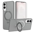 thumbnail image 1 of Asuwish Phone Case for Samsung Galaxy S25 Edge 5G Tempered Glass Screen Protector Magnetic Folding Stand Frosted Translucent Rugged Shockproof Protective Cell Cover S25Edge 6.66 2025 Women Men Grey, 1 of 7
