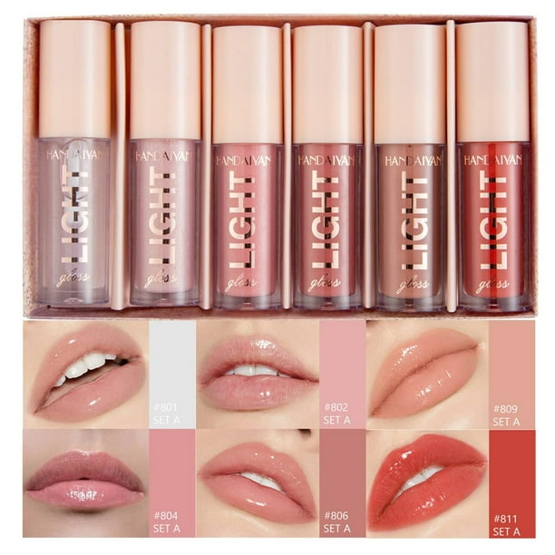 Set de brillo de labios MAEPEOR Moisturizing, 6 unidades, suave e hidratante