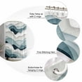 thumbnail image 5 of Blue Grey Ombre Shower Curtains for Bathroom Waterproof Fabric Bath Curtains Decor Bath Tub Curtain Modern Geometric Moire Abstract Art Decorative Shower Curtain Sets with 12 Hooks, 72x72 Inch, 5 of 6
