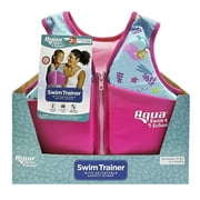 SwimSchool Youth Pink Mermaid Swim Training Vest, Small/Medium, Ages 2-4 Years, Unisex