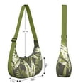 thumbnail image 4 of Beach Vacation Tropical Plant Crossbody Bag for Women Hawaiian Floral Corduroy Shoulder Purse with Adjustable Strap Palm Leaf Crescent Sling Bag, 4 of 5