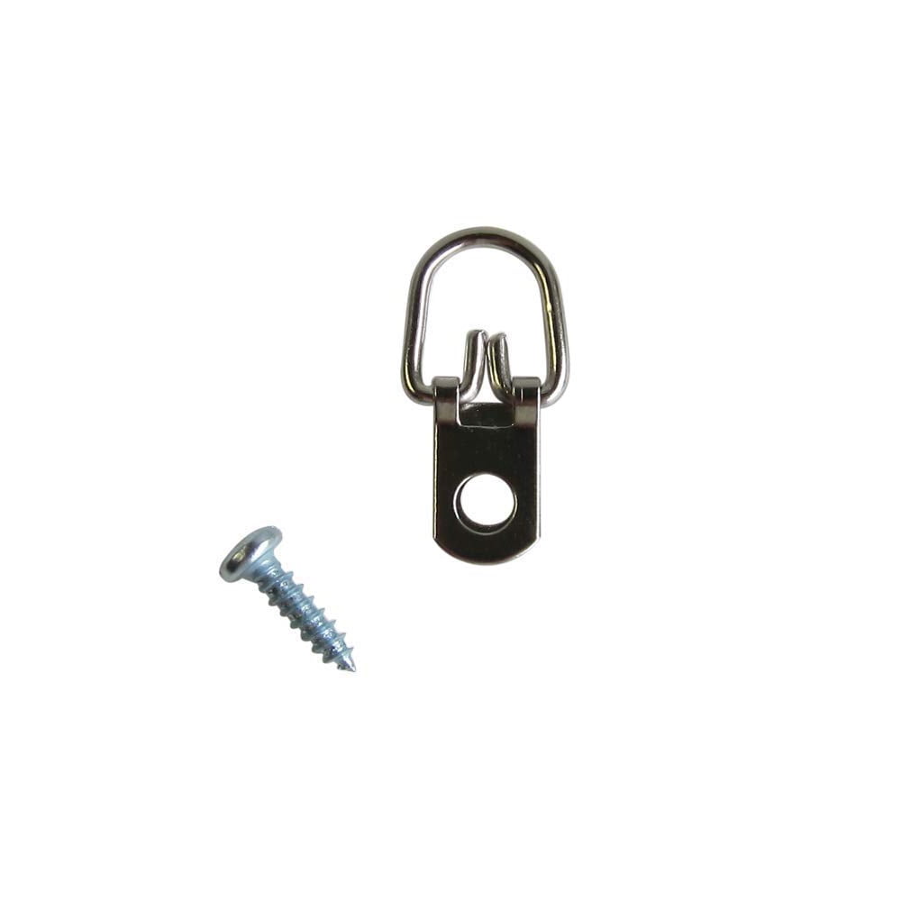 100 Pack DRing Picture Hangers with Screws for Hanging Clock Paintings