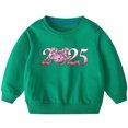 thumbnail image 2 of Chandails en Molleton pour Petites Filles 2025 Coton Manches Longues Col Rond Chandail Chemise pour Enfants Vert, 2 of 5
