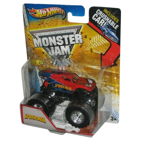Hot Wheels Monster Jam (2012) Spider-Man Toy Truck w/ Crushable Car