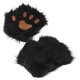 thumbnail image 4 of Un par de guantes de animales de pelo largo de piel de halloween negra, guantes de animales de pelo largo, guantes de animales guantes de invierno., 4 of 5