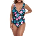 thumbnail image 6 of One Piece Swimsuit for Women Plus Size One-Piece Show Printing Wire Free With Pad Flowers Set, 6 of 7
