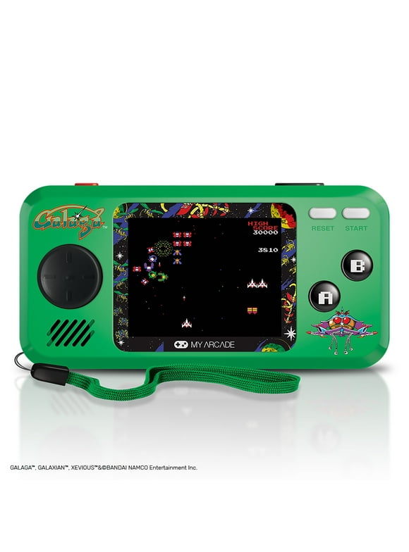 My Arcade Galaga Pocket Player - Collectible Handheld Console with 3 Games