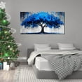 thumbnail image 4 of HFDF Blue Wall Art Large Tree of Life Wall Art for Livg Room Bedroom Office Bathroom Modern Canvas Prts Blue and Grey Picture 14x11inch Framed, 4 of 6
