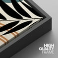 thumbnail image 4 of IDEA4WALL Framed Canvas Print Wall Art Set of 3 Geometric Jungle Leaf Polygon Collage Abstract Nature Illustrations Modern Art Nordic Zen Decorative for Home Decor - Black 24"x36"x3, 4 of 5