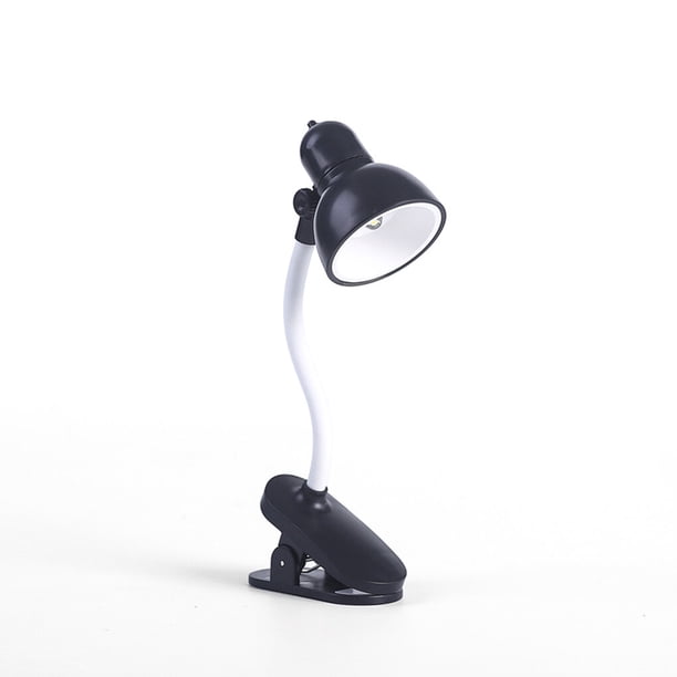 Cateissary Luz de lectura Clip ajustable lámpara de de escritorio lámpara de batería alimentada por batería Camping abrazadera portátil luz Iluminación y accesorios negro 10B