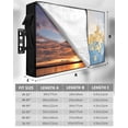 thumbnail image 7 of Outdoor TV Cover 48 to 50 Inch Weatherproof, Blue Gold Textured Waterproof TV Screen Protector for Outside Decor with Zipper and Pocket 48"L x 30"H , Abstract Modern Art, 7 of 7